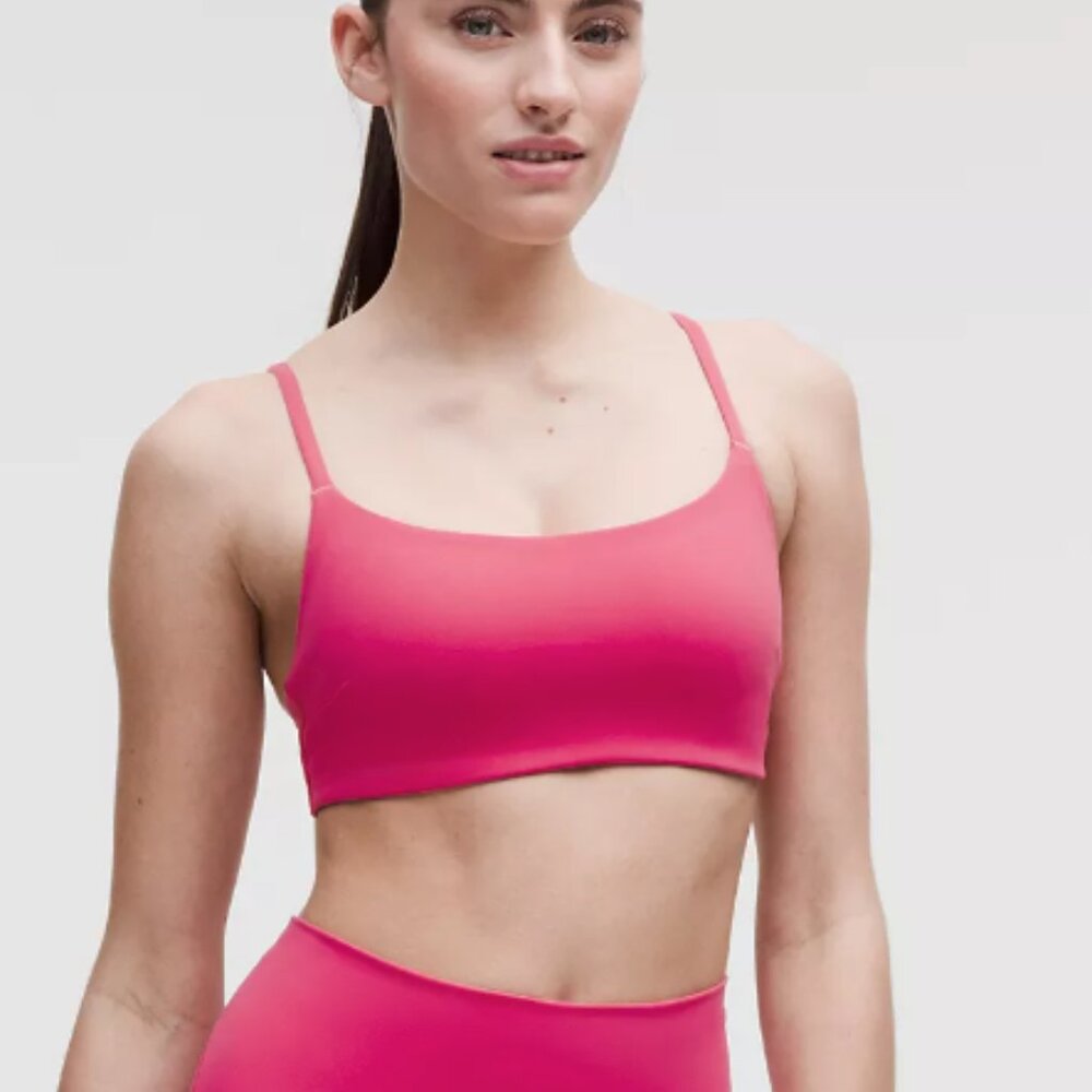 NEW Wunder Train Strappy Racer Bra Light Support Raspberry Coulis Size 6